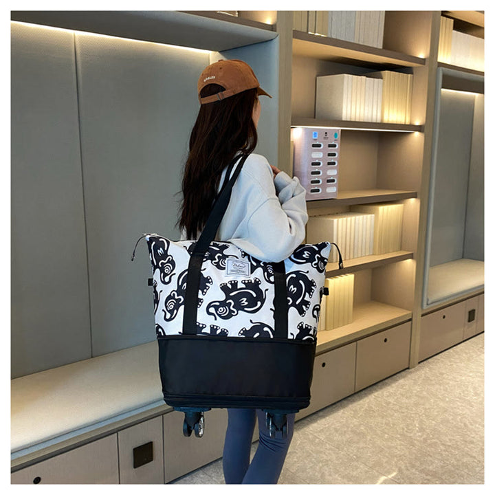 Multifunktionale Reisetasche, Trocken-/Nasstrennung, erweiterbare Fitnesstasche