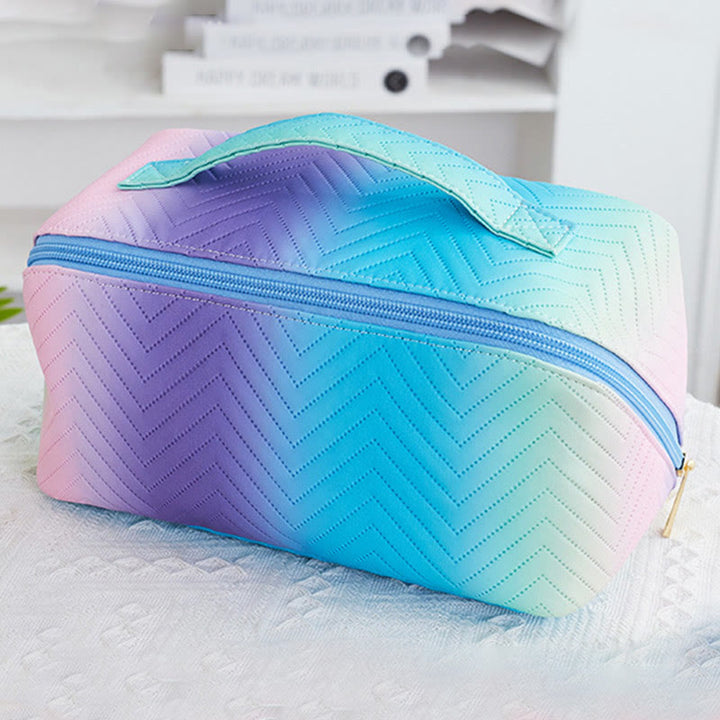 Kosmetiktasche für Damen, Reise-Make-up-Tasche mit Farbverlauf
