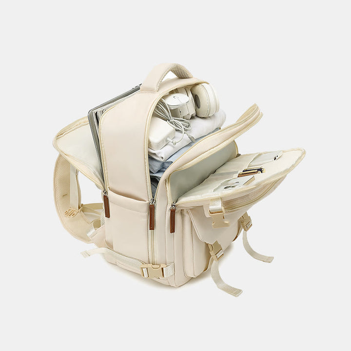Rucksack für Damen, große Kapazität, minimalistischer Reise-Laptop-Tagesrucksack aus Nylon