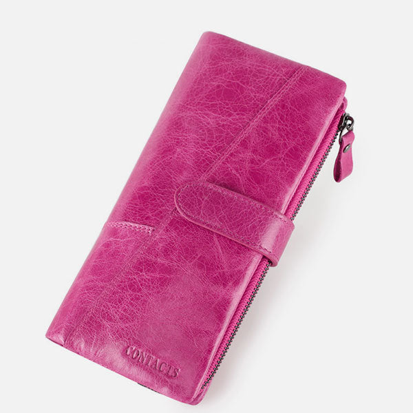 Geldbörse aus echtem Leder für mehrere Karten - DunkelPink - image 8