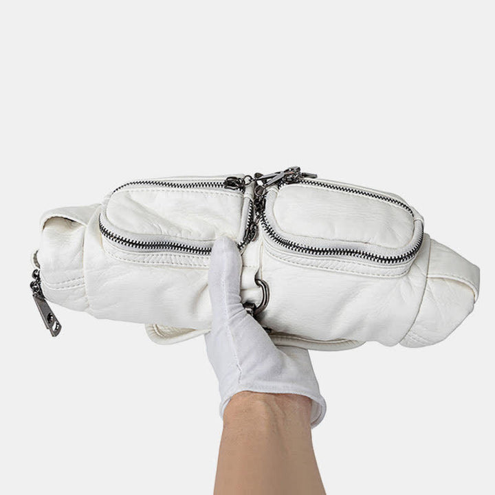 Weicher Leder-Reiserucksack, kleiner, wasserdichter, lässiger Tagesrucksack für Damen