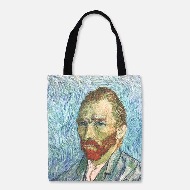 Schultertasche für Frauen mit Sternenhimmel, Ölgemälde, Leinwand, Strand