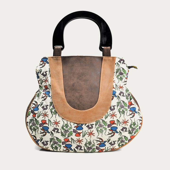 Top-Griff-Tasche für Frauen Ethno-Stil Druck Canvas Handtasche