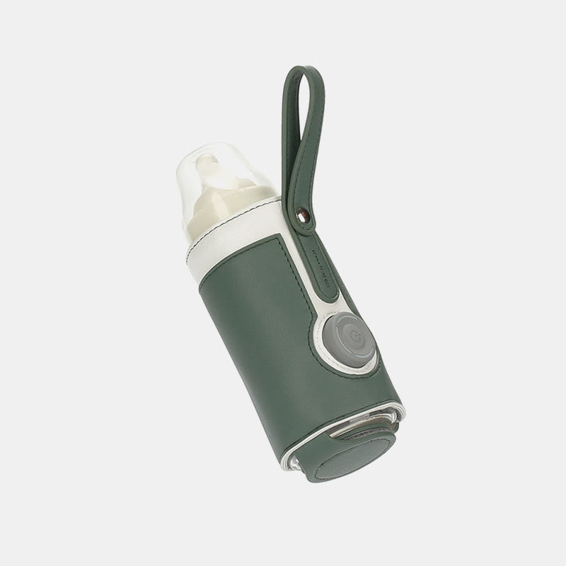 Wasserflasche Tragetasche für Baby tragbares Leder verstellbares Heizbecher-Set