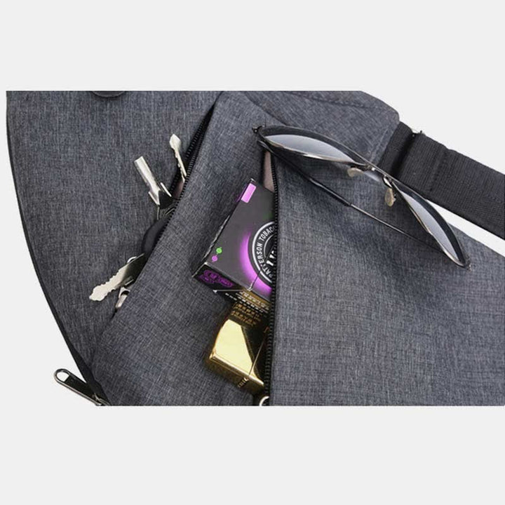 Leichte, langlebige Sling-Brusttasche, wasserdicht, kratzfest, Tagesrucksack, lässige Herren-Geldbörsen