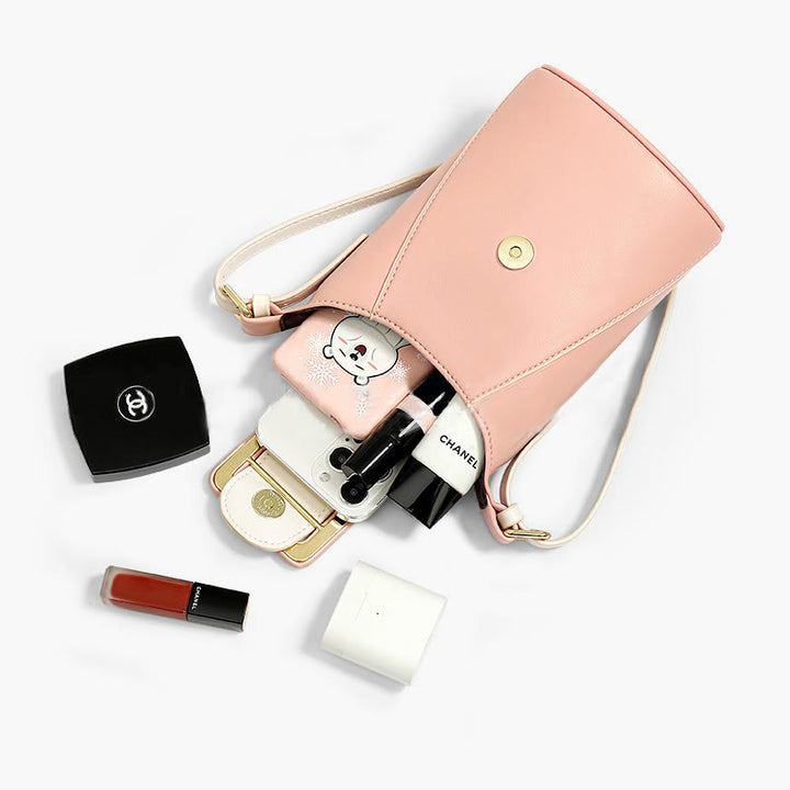 Umhängetasche für Damen, zum Einkaufen, minimalistische Eimer-Mini-Telefontasche