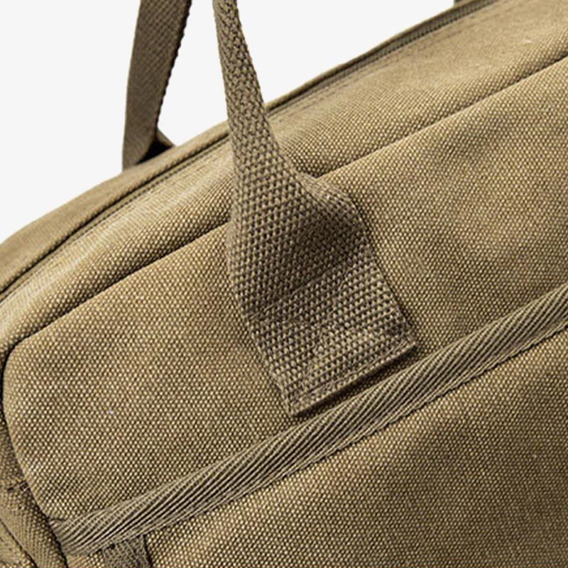 Messenger Bag für Herren, lässige Umhängetasche aus Canvas mit mehreren Taschen