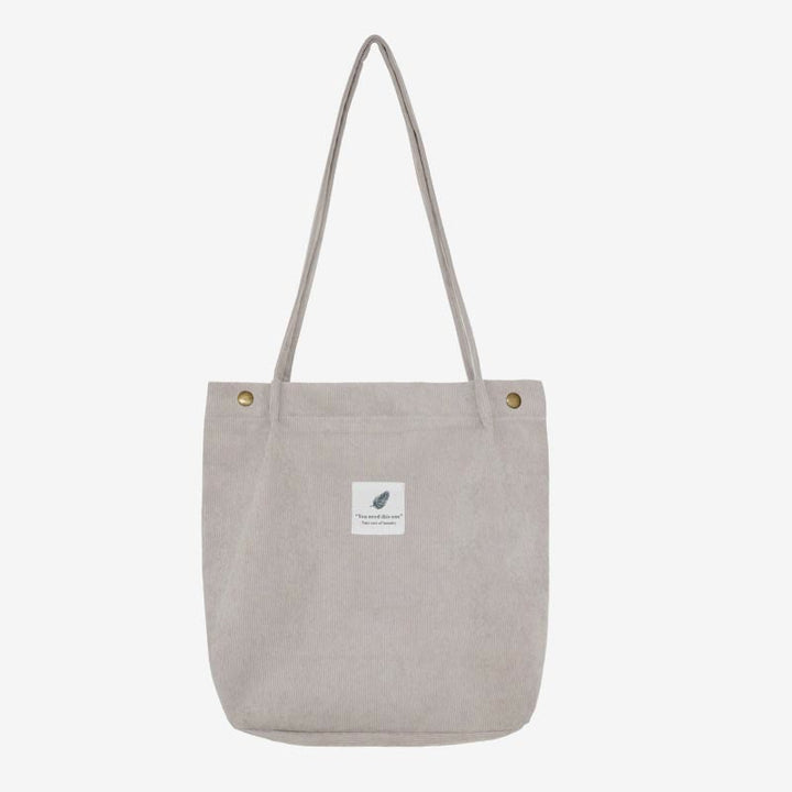 Tragetasche für Damen, großes Fassungsvermögen, Cord-Schultertasche