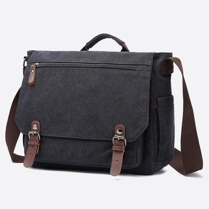 Messenger Bag für Herren, tragbar, großes Fassungsvermögen, Canvas, Business-Aktentasche