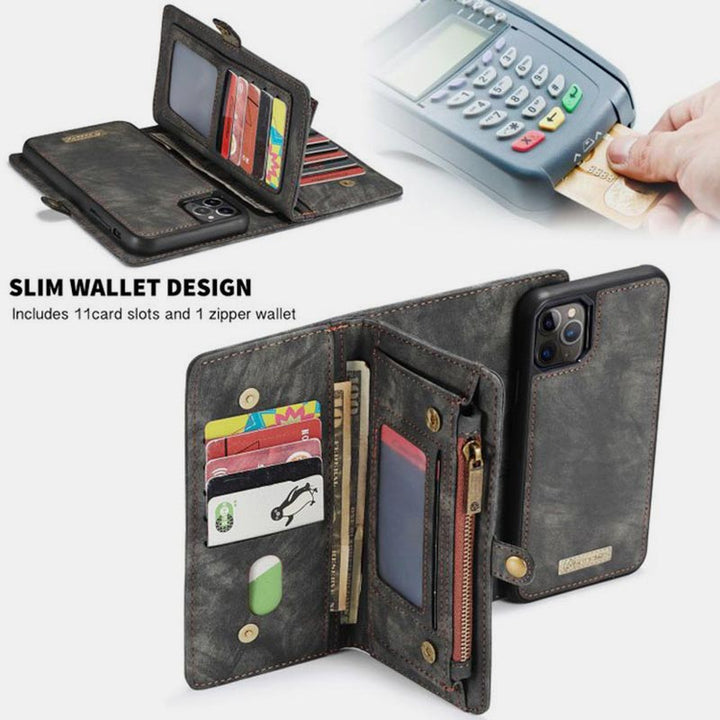2 in 1 Magnetische Brieftasche Abnehmbare Hülle für Telefon