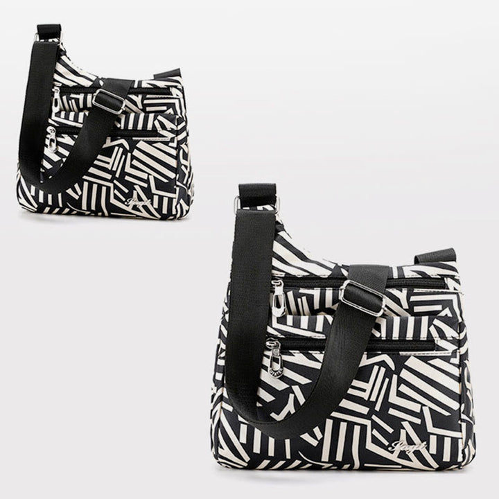 Umhängetasche für Damen aus Nylon mit Folk-Custom-Ethno-Druck
