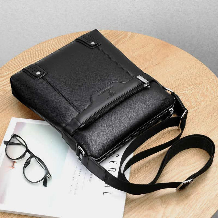 Kleine Umhängetasche aus Leder für Herren, lässige Business-Handtasche, Umhängetasche