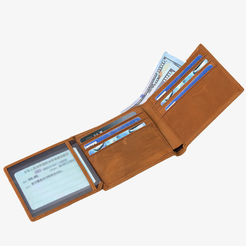 Dünne Brieftasche für die Familie, mit Laser-Inschrift, Leder, Geldbörse, Geschenk