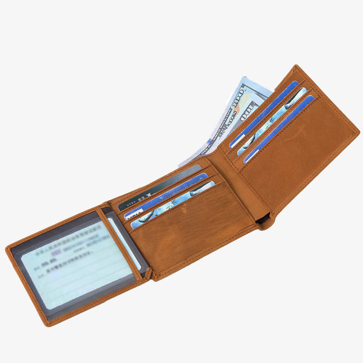 Dünne Brieftasche für die Familie, mit Laser-Inschrift, Leder, Geldbörse, Geschenk