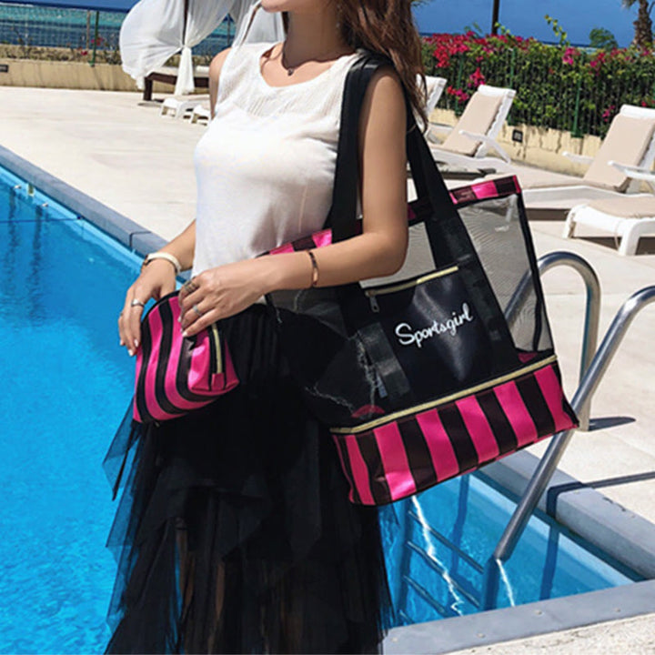 Strandtasche für Damen, Freizeitreisen, Outdoor-Sport, Fitnesstasche
