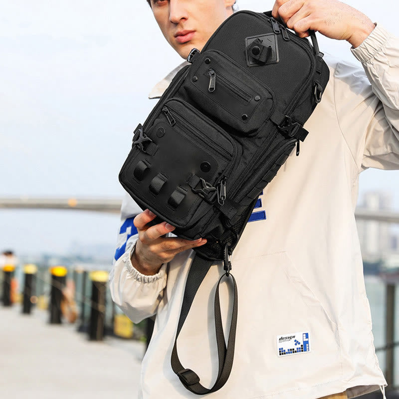 Schultertasche für Herren, Outdoor-Sport, Crossbody, taktische Brusttasche