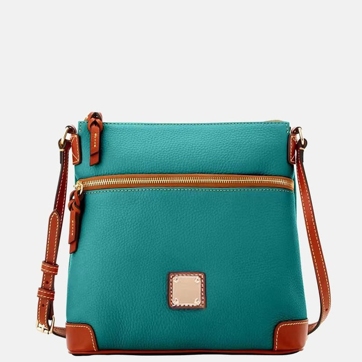 Umhängetasche für Damen, mehrfarbige Ledertasche mit Lychee-Grain-Textur