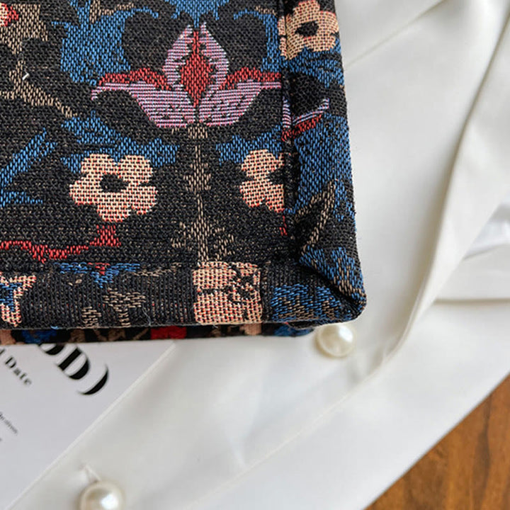 Einkaufstasche für Damen, einfache Retro-Handtasche mit großer Kapazität und Blumenmotiv