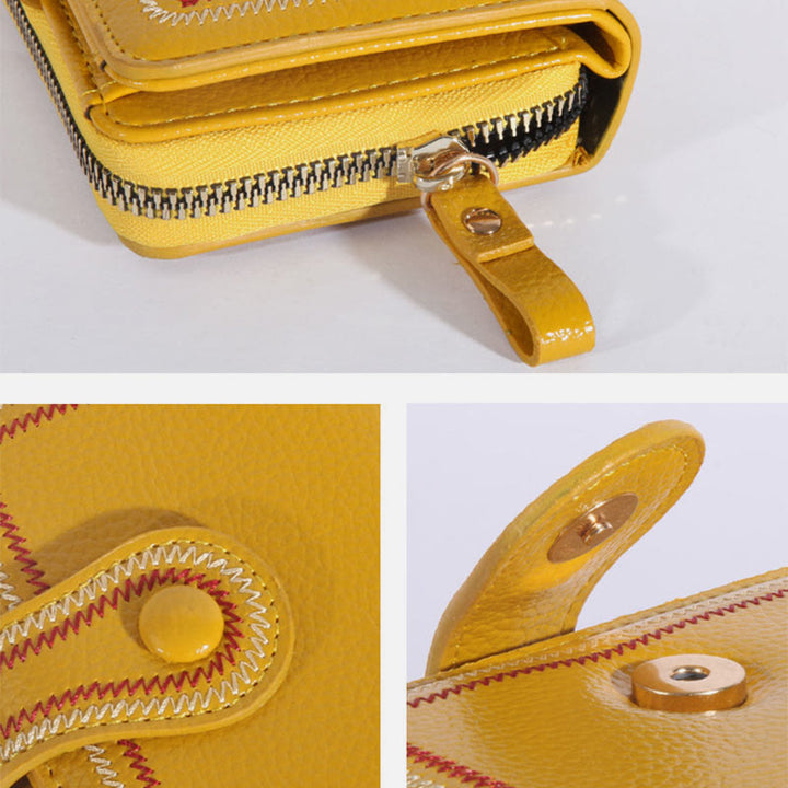 Süße kleine Geldbörse für Mädchen, kurzer Retro-Kartenhalter mit Reißverschluss