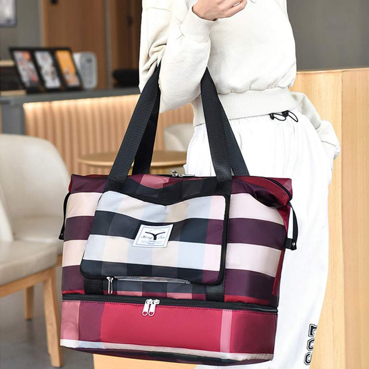 Reisetasche, Sporttasche, Umhängetasche, Reisetasche mit Schuhfach 
