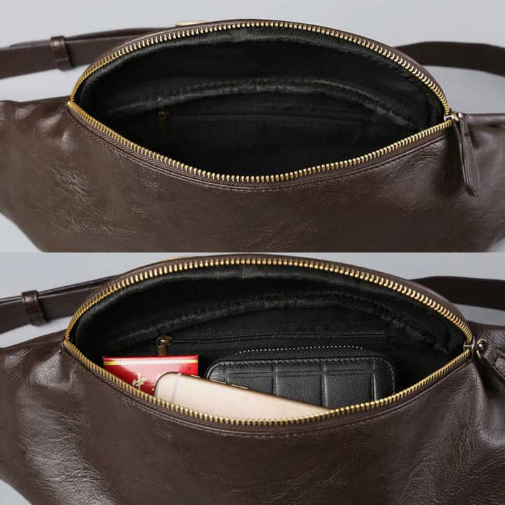 Kleine Schultertasche aus Leder, Umhängetasche, persönliche Tasche, Brust-/Schulterrucksack