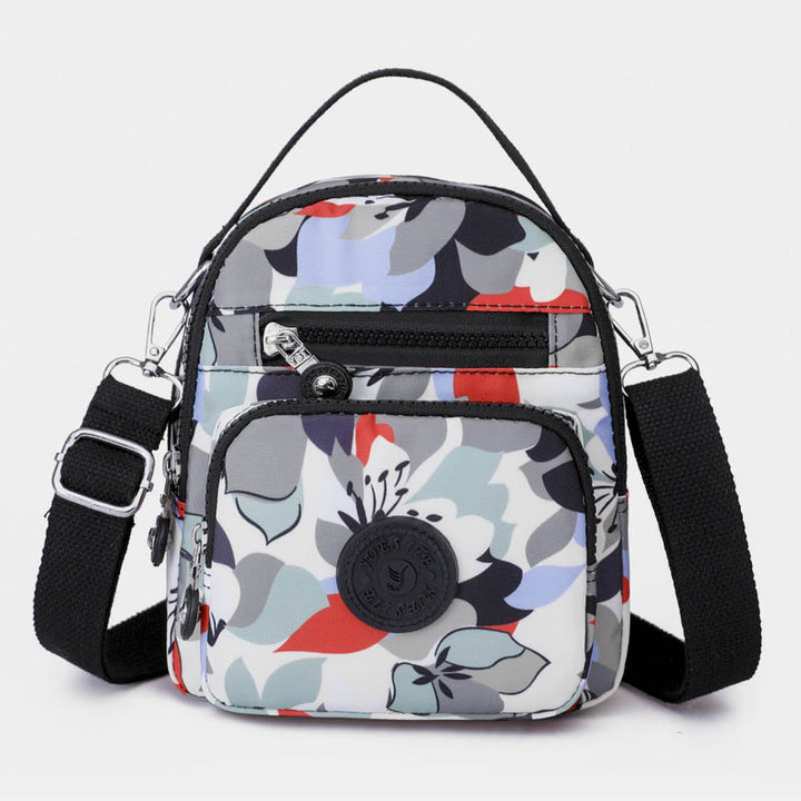 Schultertasche mit Blumenmuster für Damen, Crossbody-Rucksack, Mehrzweck-Umhängetasche