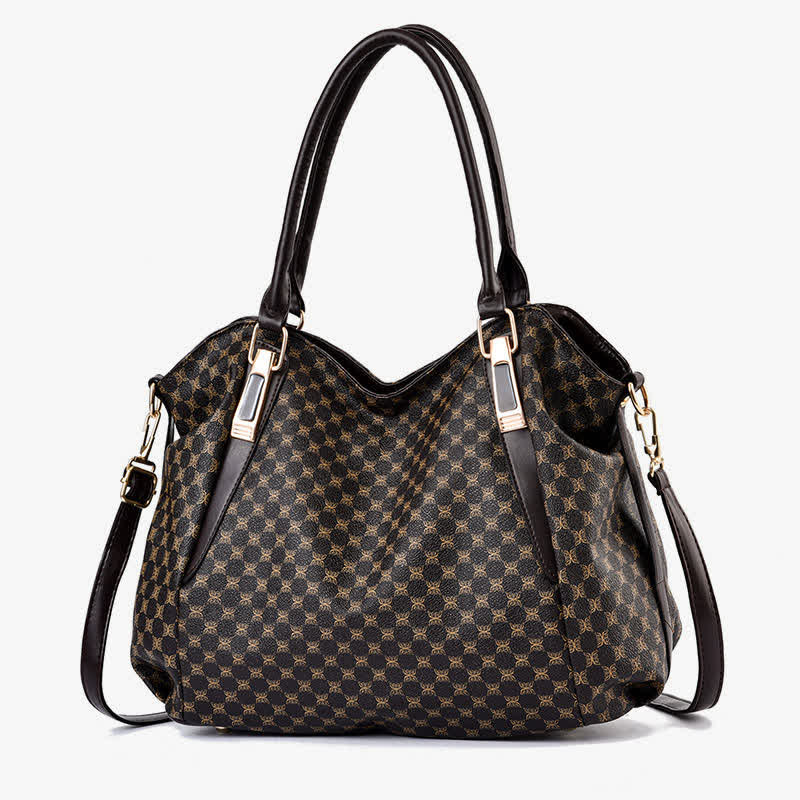 Hobo-Tasche aus Leder mit großem Fassungsvermögen, multifunktionale Schultertasche