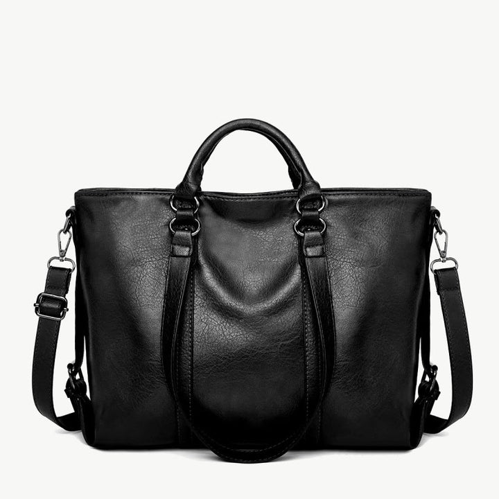 Große Reisetasche für Damen, minimalistische Handtasche aus schlichtem Leder