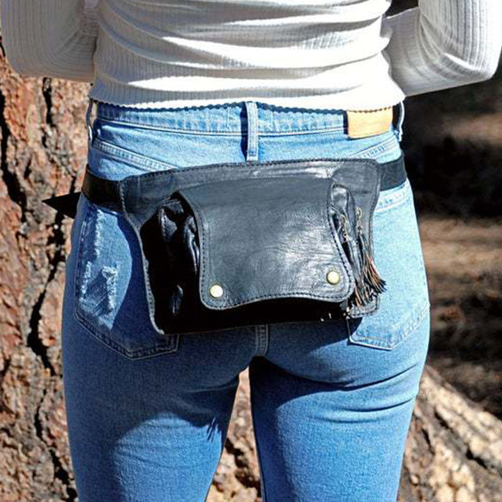 Retro Leder Hüfttasche Damen Schultertasche Hüftgürtel