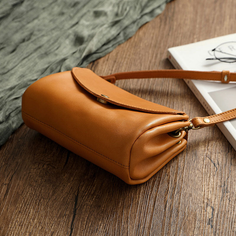 Retro Echtleder Handgemachte Umhängetasche Multi-Slot Schultertasche