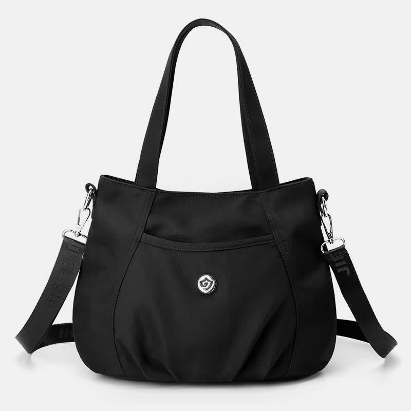 Leichte Umhängetasche aus Nylon mit mehreren Taschen und Reißverschlusstasche für Damen