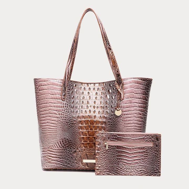 Tragetasche für Damen, tägliches Retro-Taschenset mit Krokodilmuster