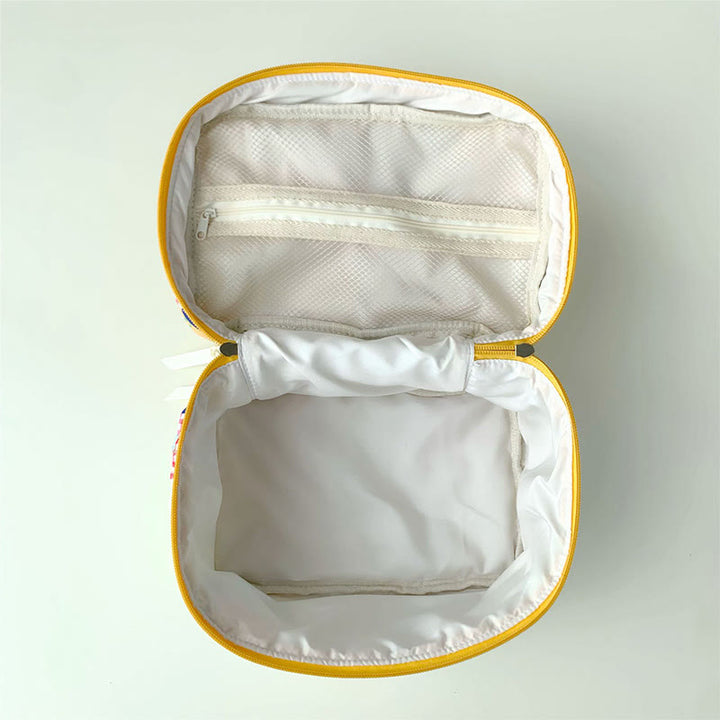 Tragbare Aufbewahrungstasche für Damen, süße, bunte, große Make-up-Tasche