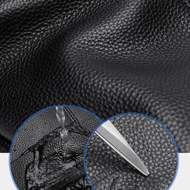 Messenger Bag für Männer Lychee Muster Echtleder Business Rucksack