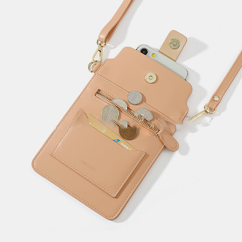 Elegante Umhängetasche für Telefon mit Touchscreen