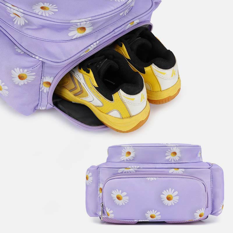 Badminton-Rucksack für Teenager mit Blumendruck, Sportschlägertasche