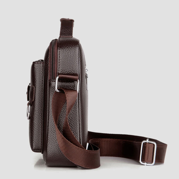 Retro Leder Satchel Messenger Bag für Männer Reise Umhängetasche