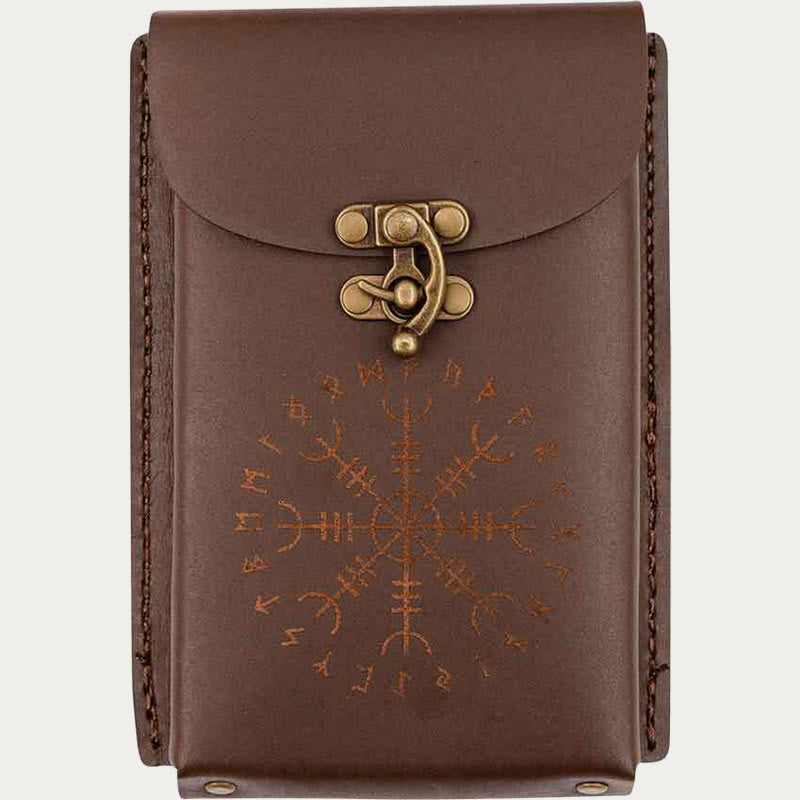 Mittelalterliche Gürteltasche für Cosplay, Retro-Leder, Handytasche