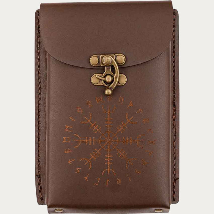 Mittelalterliche Gürteltasche für Cosplay, Retro-Leder, Handytasche