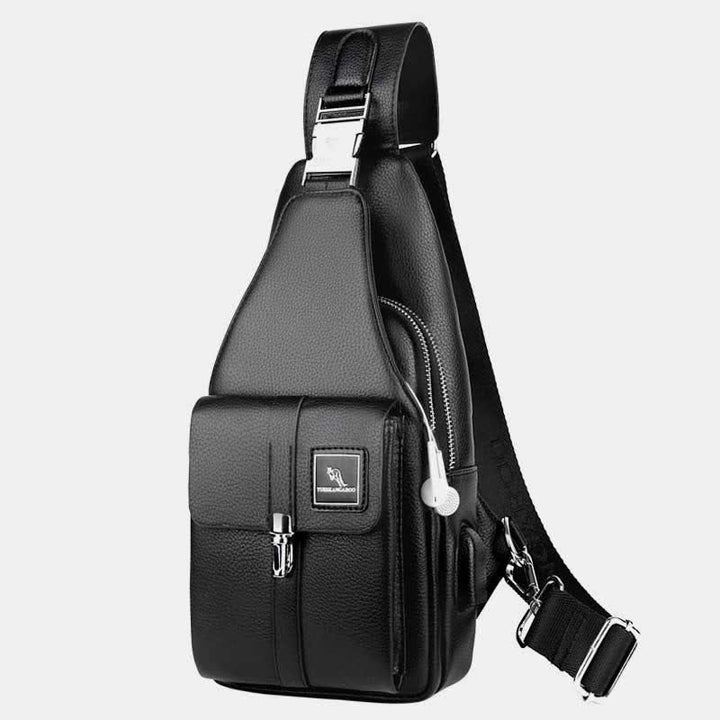 Herren Leder Schultertasche Mehrzweck Casual Bag Brusttasche Umhängetasche