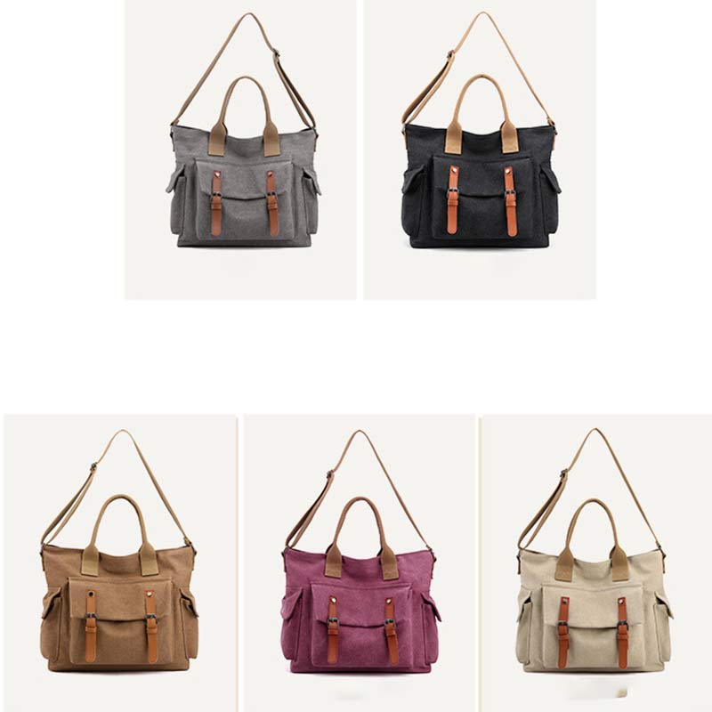 Große Kapazität Damen Canvas Tote Casual Crossbody Schulter Handtaschen Messenger Bag