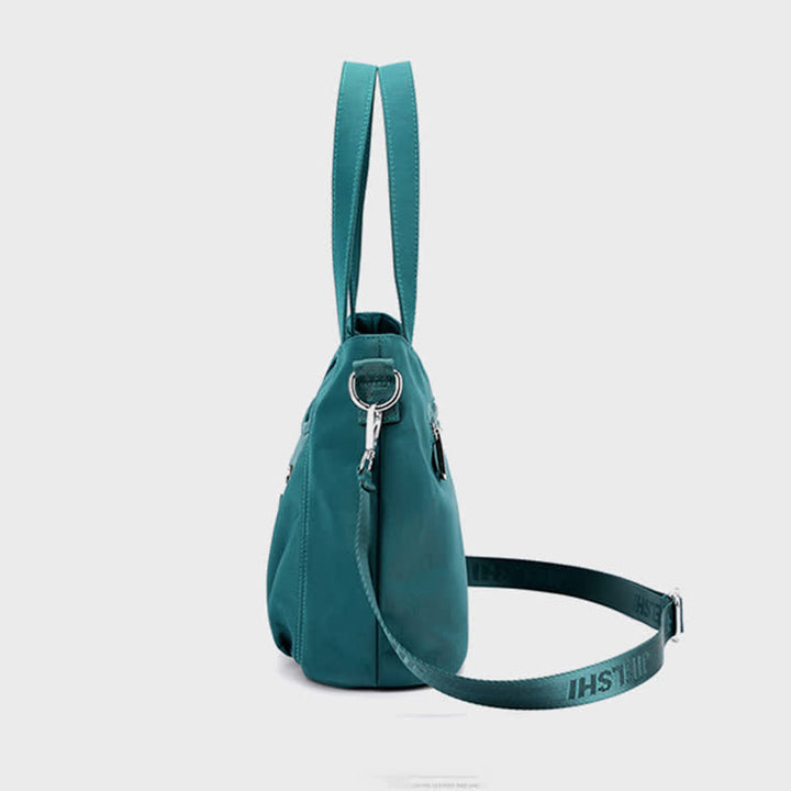 Leichte Umhängetasche aus Nylon mit mehreren Taschen und Reißverschlusstasche für Damen