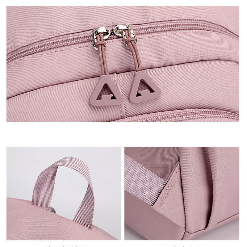 Rucksack für Damen, mehrere Taschen, großes Fassungsvermögen, Polyesterfaser, Schul-Tagesrucksack