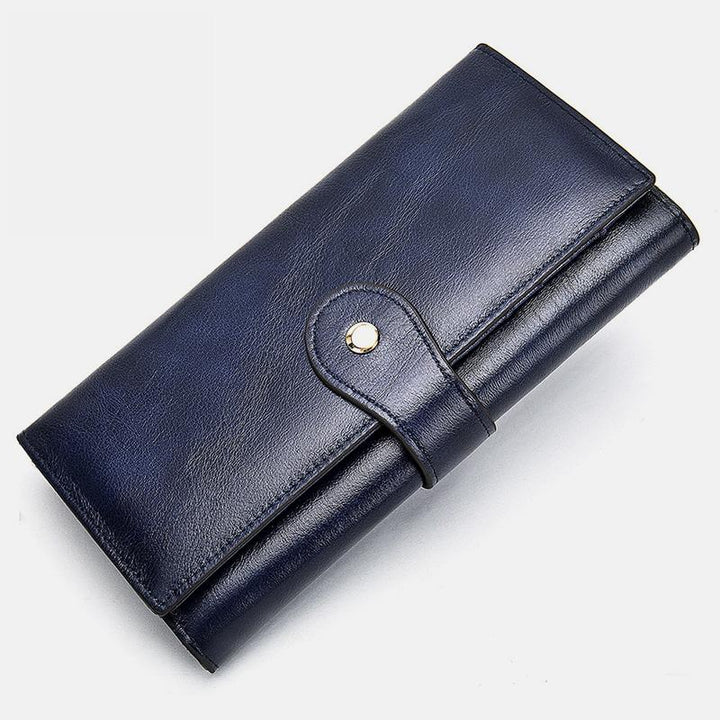 Retro-Geldbörse aus echtem Leder mit mehreren Fächern