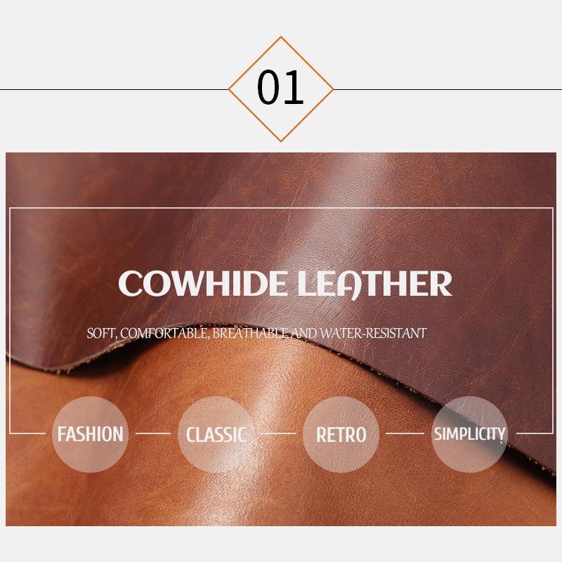 Multifunktions-Schultertasche aus echtem Leder im Vintage-Stil