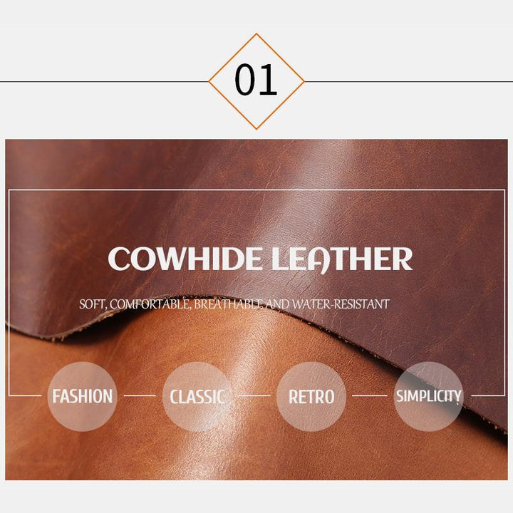 Multifunktions-Schultertasche aus echtem Leder im Vintage-Stil