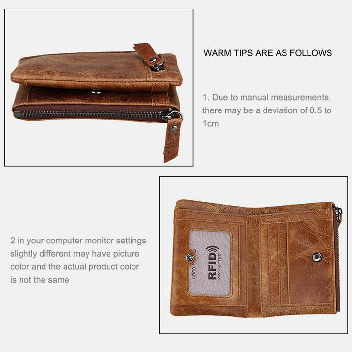 RFID Crazy Horse Leder Geldbörse