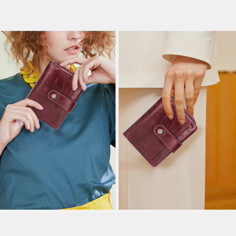 RFID Multifunktionale Leder Vintage Geldbörse