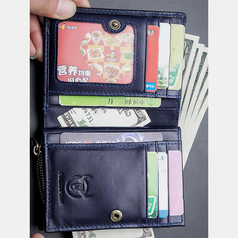 Echtes Leder Vintage Kartenhalter Geldklammer Geldbörse