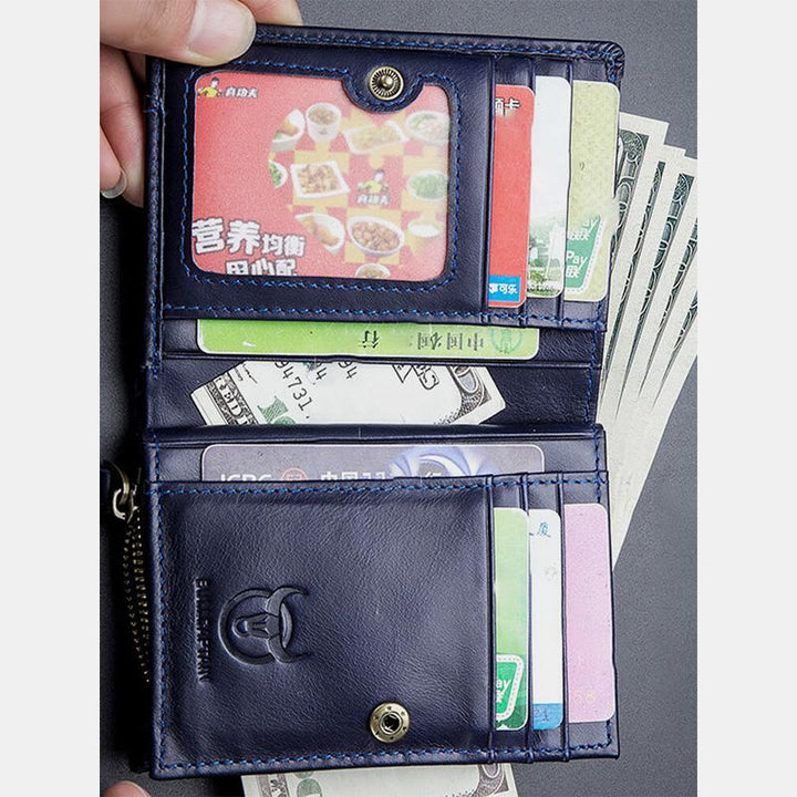 Echtes Leder Vintage Kartenhalter Geldklammer Geldbörse